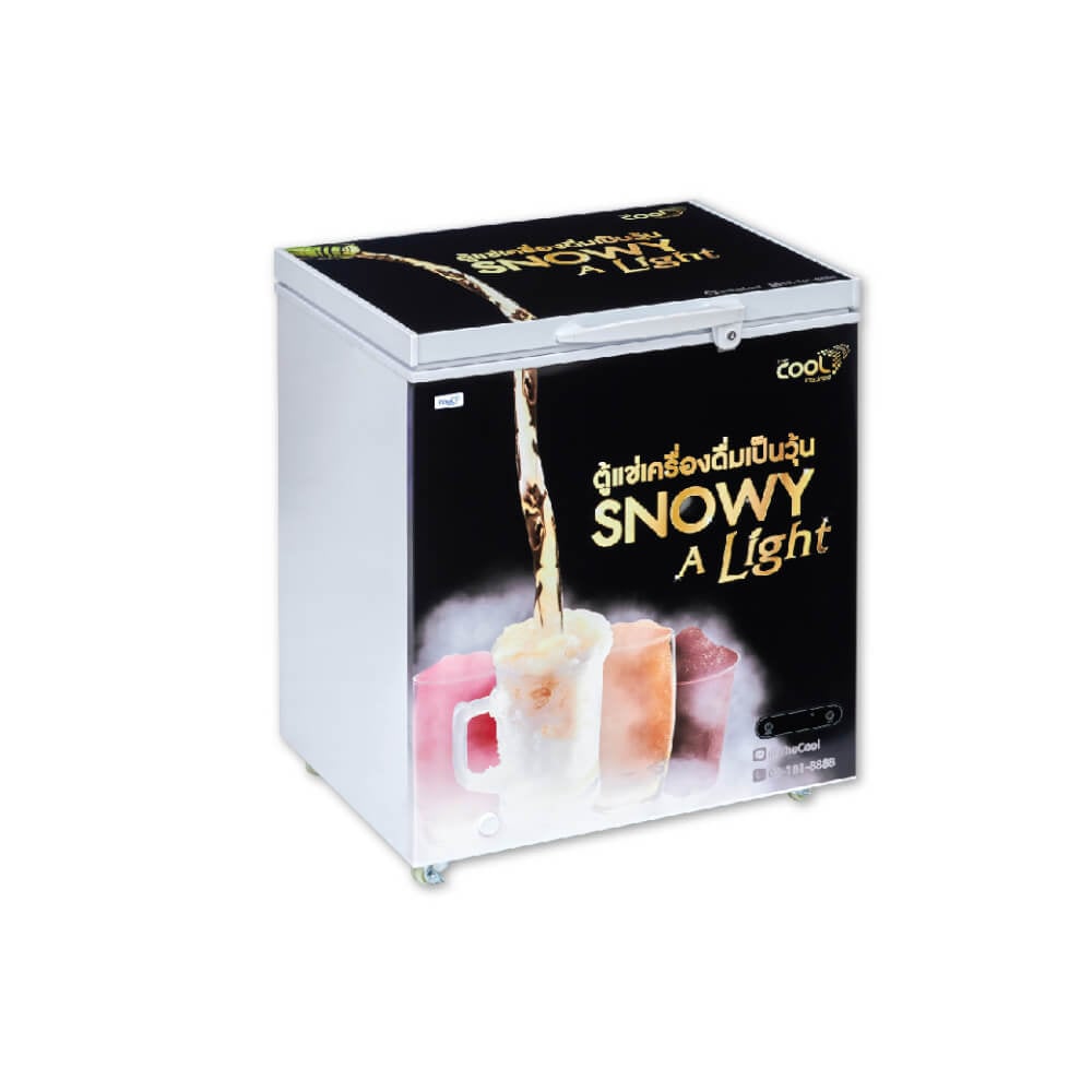ตู้แช่แข็ง THE COOL รุ่น SNOWY ALIGHT150 ความจุ 50 ขวด 5.4 คิว สีดำ/ขาว